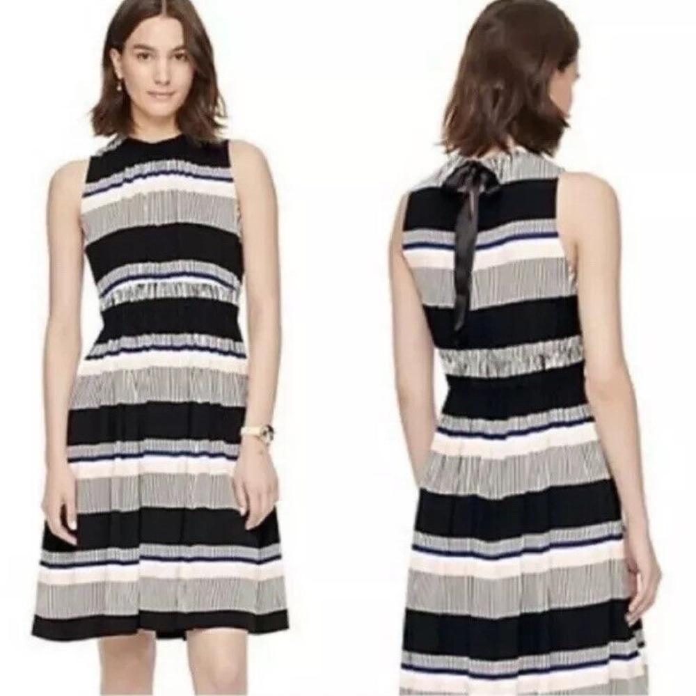 Kate Spade Bay Stripe Tie Back Dress 0 MSRP $398